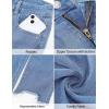 image:imageluvamia Straight Leg Jeans for Women Cropped Trendy Mid Rise Baggy Loose Distressed Casual Raw Hem Stretchy Denim PantsMedium Blue
