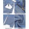 image:imageluvamia Straight Leg Jeans for Women Cropped Trendy Mid Rise Baggy Loose Distressed Casual Raw Hem Stretchy Denim PantsRoadknight Blue