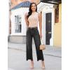 image:imageluvamia Straight Leg Jeans for Women Cropped Trendy Mid Rise Baggy Loose Distressed Casual Raw Hem Stretchy Denim PantsWashed Black