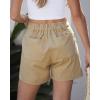 image:imageluvamia Summer Shorts for Women High Waisted Dressy Causal Cotton Chino Elastic Waist 5 Inch Inseam Mid Thigh ShortsAlmond