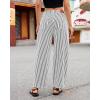 image:imageluvamia Barrel Jeans for Women Trendy Baggy Wide Leg Striped High Waisted Cropped Casual Pinstripe Stretchy Denim PantsBlack