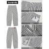 image:imageluvamia Barrel Jeans for Women Trendy Baggy Wide Leg Striped High Waisted Cropped Casual Pinstripe Stretchy Denim PantsBlack