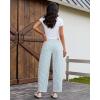 image:imageluvamia Barrel Jeans for Women Trendy Baggy Wide Leg Striped High Waisted Cropped Casual Pinstripe Stretchy Denim PantsBlue