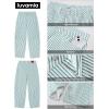 image:imageluvamia Barrel Jeans for Women Trendy Baggy Wide Leg Striped High Waisted Cropped Casual Pinstripe Stretchy Denim PantsBlue