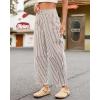image:imageluvamia Barrel Jeans for Women Trendy Baggy Wide Leg Striped High Waisted Cropped Casual Pinstripe Stretchy Denim PantsBrown