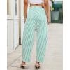 image:imageluvamia Barrel Jeans for Women Trendy Baggy Wide Leg Striped High Waisted Cropped Casual Pinstripe Stretchy Denim PantsGreen