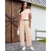 image:imageluvamia Barrel Jeans for Women Trendy Baggy Wide Leg Striped High Waisted Cropped Casual Pinstripe Stretchy Denim PantsOrange