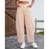 image:imageluvamia Barrel Jeans for Women Trendy Baggy Wide Leg Striped High Waisted Cropped Casual Pinstripe Stretchy Denim PantsOrange