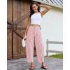 image:imageluvamia Barrel Jeans for Women Trendy Baggy Wide Leg Striped High Waisted Cropped Casual Pinstripe Stretchy Denim PantsRed