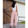 image:imageluvamia Barrel Jeans for Women Trendy Baggy Wide Leg Striped High Waisted Cropped Casual Pinstripe Stretchy Denim PantsRed