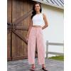 image:imageluvamia Barrel Jeans for Women Trendy Baggy Wide Leg Striped High Waisted Cropped Casual Pinstripe Stretchy Denim PantsRed