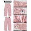 image:imageluvamia Barrel Jeans for Women Trendy Baggy Wide Leg Striped High Waisted Cropped Casual Pinstripe Stretchy Denim PantsRed