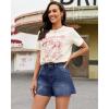 image:imageluvamia Jean Shorts for Women High Waisted Baggy Wide Leg Elastic Waist Mom Denim Shorts 4 Inseam Casual Summer JortsDarkness Blue