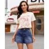 image:imageluvamia Jean Shorts for Women High Waisted Baggy Wide Leg Elastic Waist Mom Denim Shorts 4 Inseam Casual Summer JortsDarkness Blue