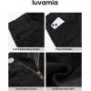 image:imageluvamia Jean Shorts for Women High Waisted Eyelet Embroidered Mid Thigh Wide Leg Stretchy Denim Shorts Summer JortsWashed Black