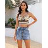 image:imageluvamia Jean Shorts for Women High Waisted Ripped Distressed Raw Hem Casual Summer Stretchy Denim Shorts Country ConcertCobalt Blue