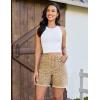 image:imageluvamia Jean Shorts for Women Trendy High Rise Mid Thigh Cheetah Leopard Print Raw Hem Stretch Denim Casual Summer JortsKhaki Leopard