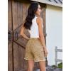 image:imageluvamia Jean Shorts for Women Trendy High Rise Mid Thigh Cheetah Leopard Print Raw Hem Stretch Denim Casual Summer JortsKhaki Leopard