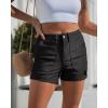 image:imageluvamia Jean Shorts for Women Trendy High Waisted Fold Hem 4 Inch Inseam Stretchy Denim Shorts Summer Casual JortsTrue Black