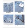 image:imageluvamia Jean Shorts for Women Trendy High Waisted Ripped Distressed Raw Hem Stretchy Denim Shorts Country Concert OutfitAiry Blue