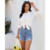 image:imageluvamia Jean Shorts for Women Trendy High Waisted Ripped Distressed Raw Hem Stretchy Denim Shorts Country Concert OutfitCody Blue