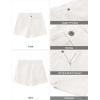 image:imageluvamia Jean Shorts for Women Trendy Mid Rise Fold Hem Distressed Short Shorts Beach Casual Summer Jorts 3 Inch InseamChalk White