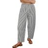 image:imageluvamia Barrel Jeans for Women Trendy Baggy Wide Leg Striped High Waisted Cropped Casual Pinstripe Stretchy Denim PantsBlack