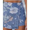 image:imageluvamia Denim Skorts for Woman Trendy Floral Print Faux Wrap Stretchy High Waisted Elasitc Waist Jean Shorts Skirt SkortMedium Washmorning Glory