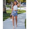 image:imageluvamia Denim Skorts for Woman Trendy Floral Print Faux Wrap Stretchy High Waisted Elasitc Waist Jean Shorts Skirt SkortMedium Washmorning Glory