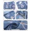 image:imageluvamia Denim Skorts for Woman Trendy Floral Print Faux Wrap Stretchy High Waisted Elasitc Waist Jean Shorts Skirt SkortMedium Washmorning Glory