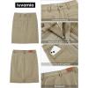 image:imageluvamia Jean Skirts for Women High Waisted Trendy Stretchy Aline Contrast Stitching Patch Pocket Short Denim SkirtPale Khaki