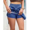 image:imageluvamia Jean Skorts for Woman High Rise Mini Skirt Bow Short Stretch Denim Skirts with Shorts Underneath Country ConcertClassic Blue