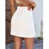 image:imageluvamia Jean Skorts for Woman High Rise Mini Skirt Bow Short Stretch Denim Skirts with Shorts Underneath Country ConcertCream White