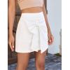 image:imageluvamia Jean Skorts for Woman High Rise Mini Skirt Bow Short Stretch Denim Skirts with Shorts Underneath Country ConcertCream White