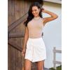 image:imageluvamia Jean Skorts for Woman High Rise Mini Skirt Bow Short Stretch Denim Skirts with Shorts Underneath Country ConcertCream White