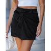 image:imageluvamia Jean Skorts for Woman High Rise Mini Skirt Bow Short Stretch Denim Skirts with Shorts Underneath Country ConcertTrue Black