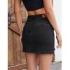 image:imageluvamia Jean Skorts for Woman High Rise Mini Skirt Bow Short Stretch Denim Skirts with Shorts Underneath Country ConcertTrue Black