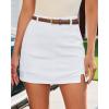 image:imageluvamia Jean Skorts for Woman High Waisted Side Slit Mini Short Skirt with Shorts Stretchy Denim Skirts Country ConcertCream White