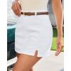 image:imageluvamia Jean Skorts for Woman High Waisted Side Slit Mini Short Skirt with Shorts Stretchy Denim Skirts Country ConcertCream White
