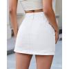 image:imageluvamia Jean Skorts for Woman High Waisted Side Slit Mini Short Skirt with Shorts Stretchy Denim Skirts Country ConcertCream White