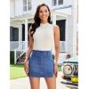 image:imageluvamia Jean Skorts for Woman High Waisted Side Slit Mini Short Skirt with Shorts Stretchy Denim Skirts Country ConcertMedium Blue