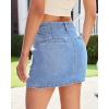 image:imageluvamia Jean Skorts for Woman High Waisted Side Slit Mini Short Skirt with Shorts Stretchy Denim Skirts Country ConcertPowder Blue