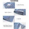 image:imageluvamia Jean Skorts for Woman High Waisted Side Slit Mini Short Skirt with Shorts Stretchy Denim Skirts Country ConcertPowder Blue