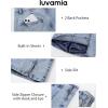 image:imageluvamia Jean Skorts for Woman High Waisted Side Slit Mini Short Skirt with Shorts Stretchy Denim Skirts Country ConcertRoadknight Blue  Acid Wash