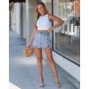 image:imageluvamia Jean Skorts for Woman High Waisted Side Slit Mini Short Skirt with Shorts Stretchy Denim Skirts Country ConcertRoadknight Blue  Acid Wash