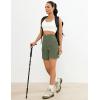 image:imageluvamia Hiking Shorts for Women Cargo Lightweight Water Resistant Elastic Waist Golf Casual Summer 7 Inch Inseam ShortsArmy Green