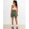 image:imageluvamia Hiking Shorts for Women Cargo Lightweight Water Resistant Elastic Waist Golf Casual Summer 7 Inch Inseam ShortsArmy Green