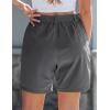 image:imageluvamia Hiking Shorts for Women Cargo Lightweight Water Resistant Elastic Waist Golf Casual Summer 7 Inch Inseam ShortsDark Gray