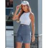 image:imageluvamia Hiking Shorts for Women Cargo Lightweight Water Resistant Elastic Waist Golf Casual Summer 7 Inch Inseam ShortsGray Blue