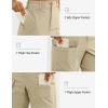 image:imageluvamia Hiking Shorts for Women Cargo Lightweight Water Resistant Elastic Waist Golf Casual Summer 7 Inch Inseam ShortsKhaki